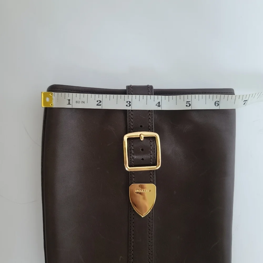 Coach | Easton Semi Matte Calf Riding Boots in Chestnut Size 7